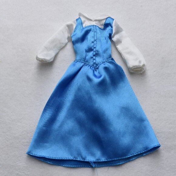 Vintage Disney Princess Beauty and the Beast Belle Barbie Blue Dress - Picture 1 of 7